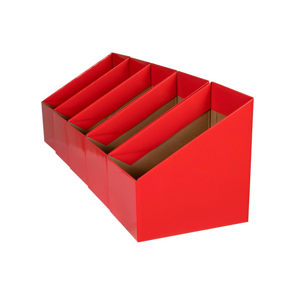 Marbig Large Book Box Red Pack 5