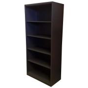 Steelco Metal Bookcase - 900w X 400d X 1320h Graphite Ripple