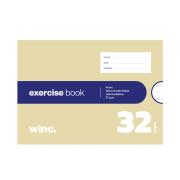 Winc Exercise Book NSW Landscape 175x240mm 57gsm 32 Pages Khaki Pack 20