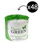 Caprice Green Toilet Tissue Roll Recycled 2 Ply 700 Sheets Carton 48