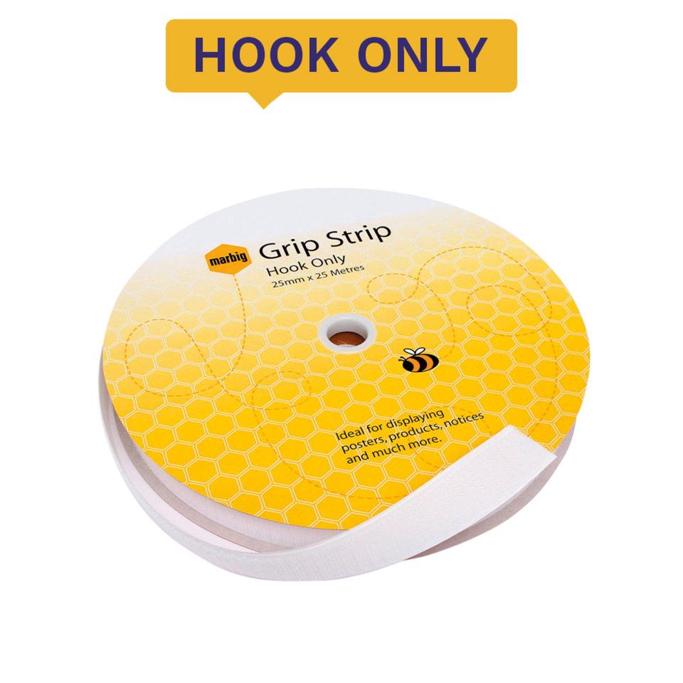 Marbig Hook Only Roll White 25mm x 25m Image