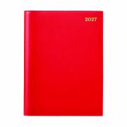 Winc 2027 Soft Touch Hard Cover Diary A4 Day to Page Red