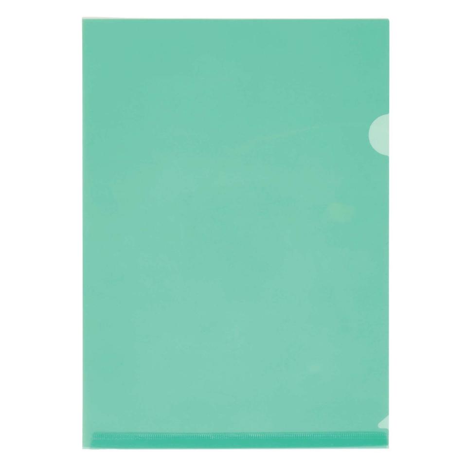Winc Letter File A4 Open 2 Sides Green Pack 25 | Winc