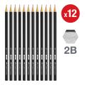 Thumbnail image of 1111 Black Matt Graphite Pencils HB - Box of 12