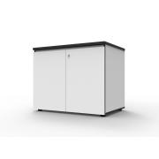 Rapidline Deluxe Infinity Swing Door Cupboard  900mmw Natural White / Black