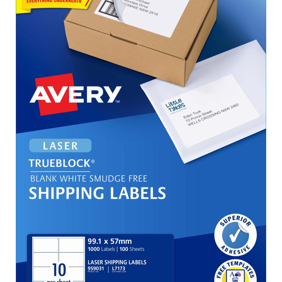 Avery L7173-15 Lot de 150 Etiquettes impression laser 99,1 x 57 mm Blanc 