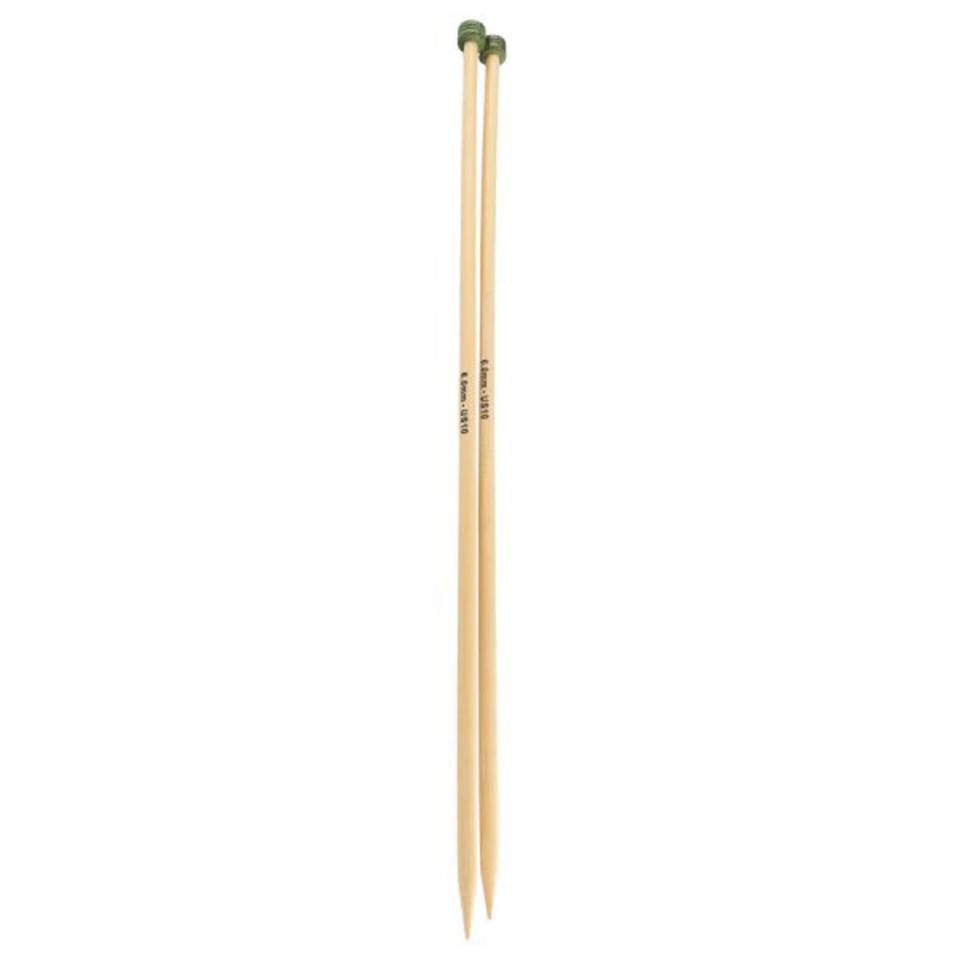 Knit Pro Straight Single Point Knitting Needles Bamboo 33cm X 6.00mm | Winc