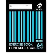 Olympic Exercise Book 64 Pages Stapled 8mm Ruled 225 x 175mm