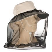 Head Net Fly/Mosquito attachment to wide brim hats or hard hats