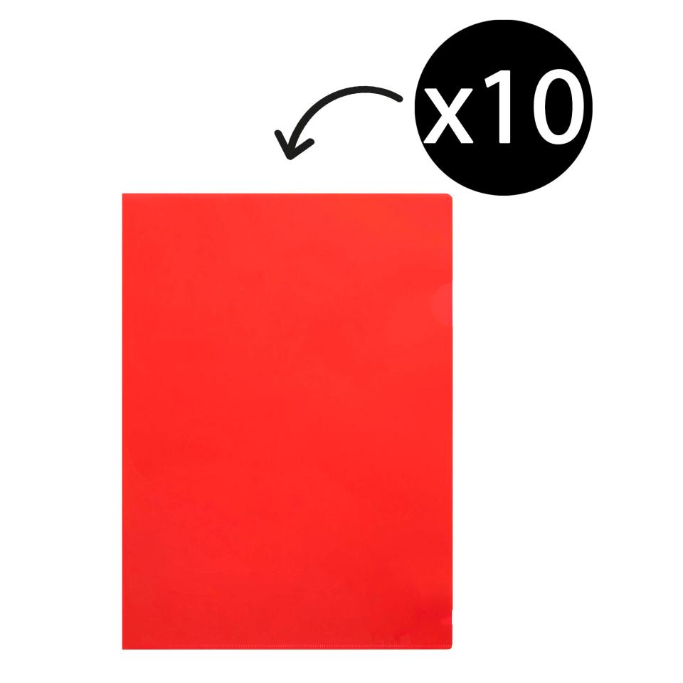 Marbig Letter File Ultra A4 Red Pack 10 Image