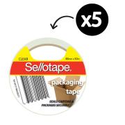 Sellotape Packaging Tape 48mmx50M Clear Packet 5
