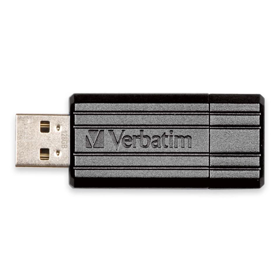 Verbatim Store 'n' Go Pinstripe USB 2.0 Flash Drive 128GB Black
