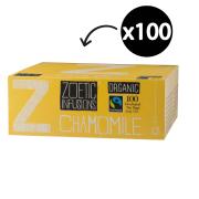 Zoetic Organic & Fairtrade Chamomile Enveloped Tea Bags Pack 100
