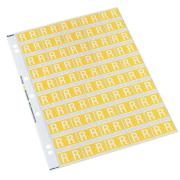 Codafile 352568 Records Management RM 25mm Alpha Label R Yellow with White Stripes Pack 250 labels