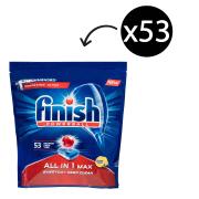 Finish Powerball All In 1 Max Dishwasher Tablets Lemon Sparkle Pack 53