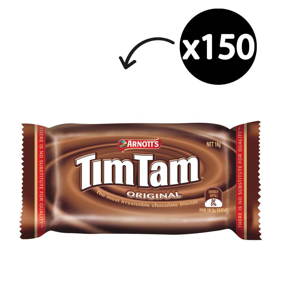 Arnotts Tim Tams Chocolate Biscuits Portion Control Carton 150 Image