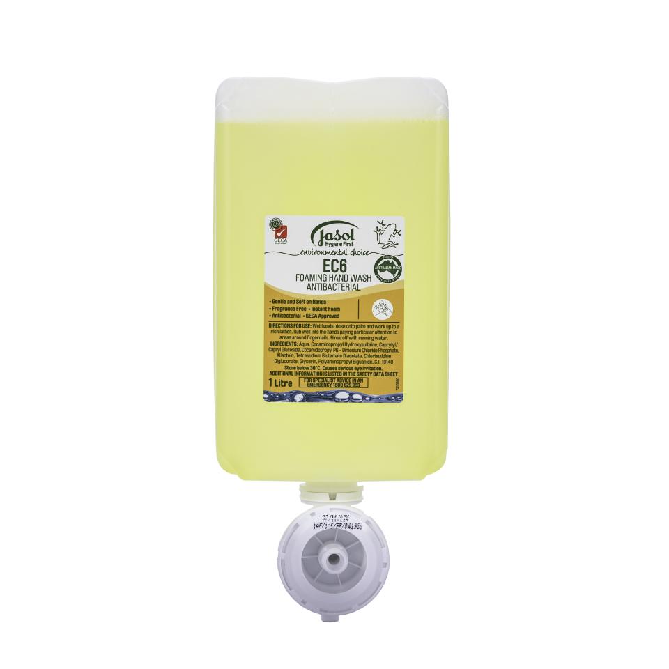 Jasol Brightwell 2073851 Ec6 Foaming Handwash Antibacterial 6 x 1L Cartridge