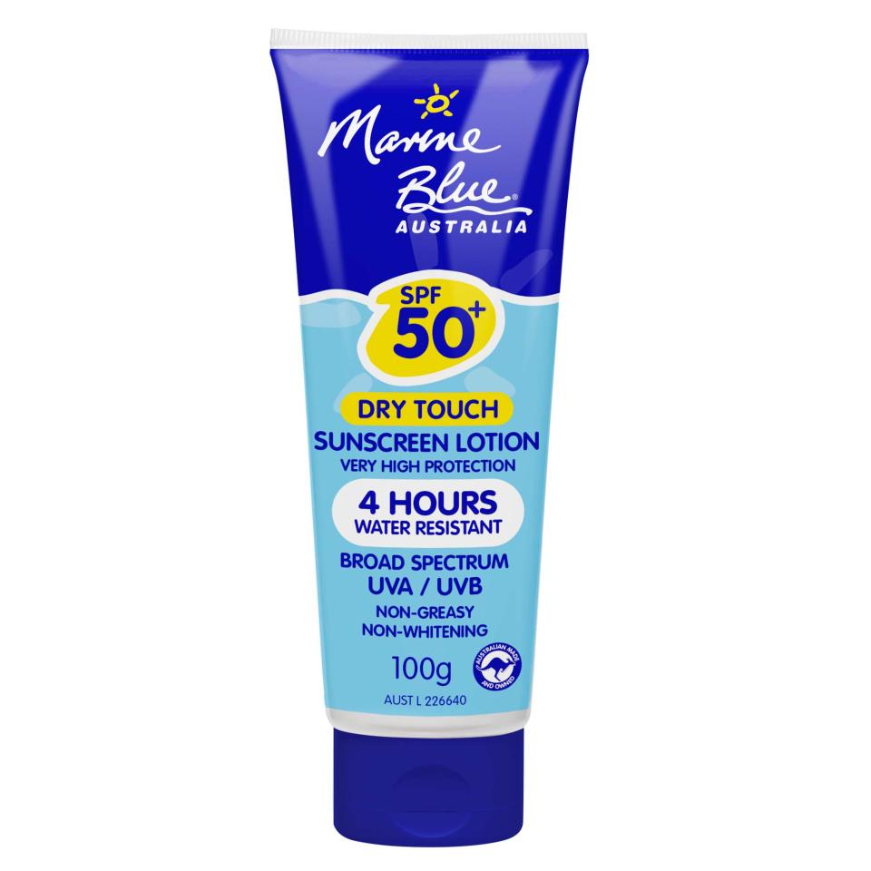 Marine Blue Sunscreen Lotion SPF50+ Water Resistant Tube 100ml