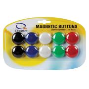 Quartet Whiteboard Magnetic Buttons 30mm Assorted Pack 10