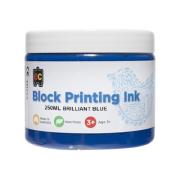 Educational Colours Block Printing Ink 250ml Blue