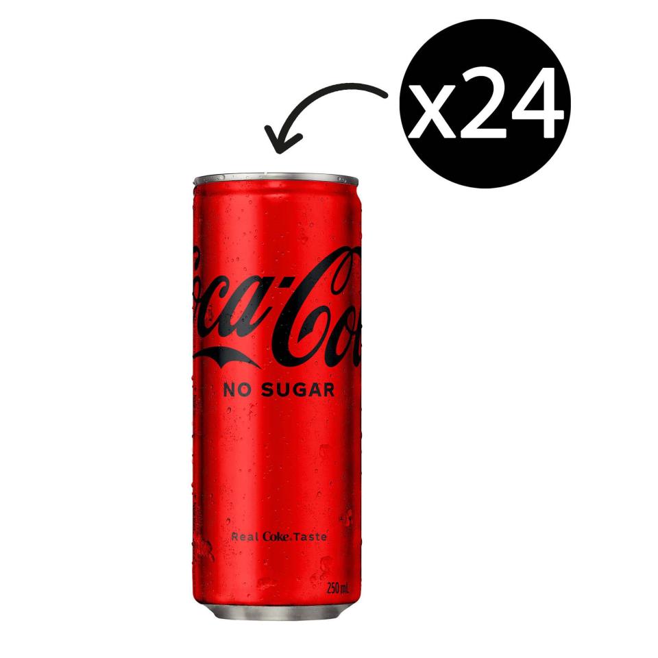 Coca Cola No Sugar 250ml Can Carton 24 Winc 