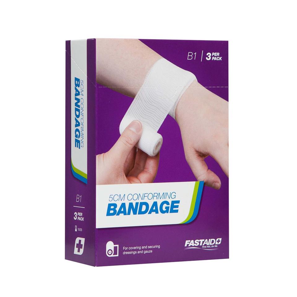 B1 FastAid Conforming Bandage 5cm Pack 3 Image