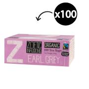 Zoetic Organic & Fairtrade Earl Grey Enveloped Tea Bags Pack 100