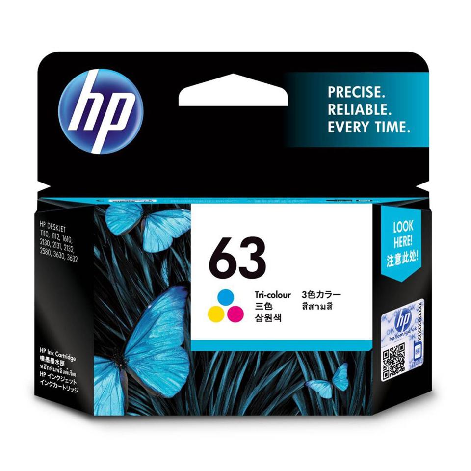 HP 63 Tri-Colour Ink Cartridge - F6U61AA
