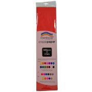 Rainbow Crepe Paper 500mmx2.5m Red/Scarlet
