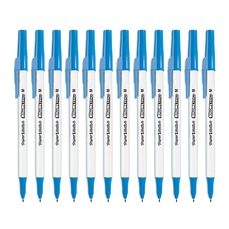 PaperMate Kilometrico Ballpoint Pen Medium 1.0mm Blue Box 12 Winc