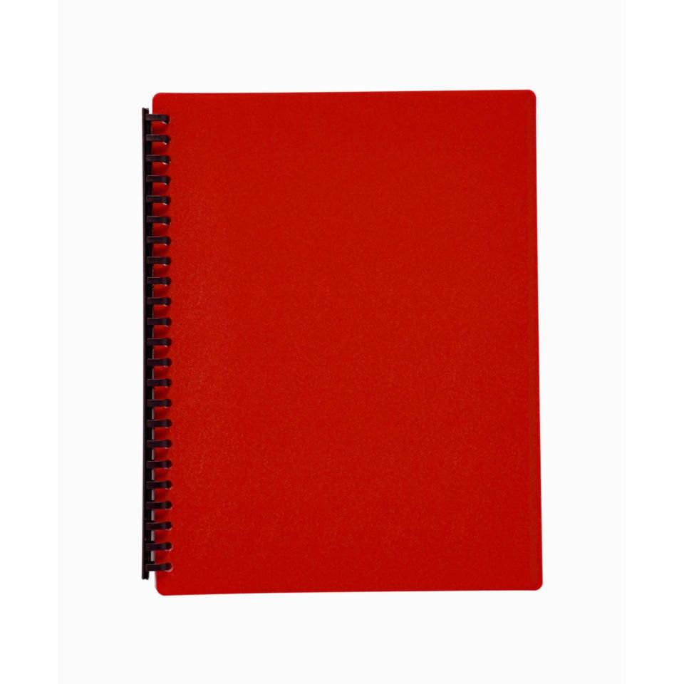 Winc Display Book A4 Refillable 20 Pocket Red