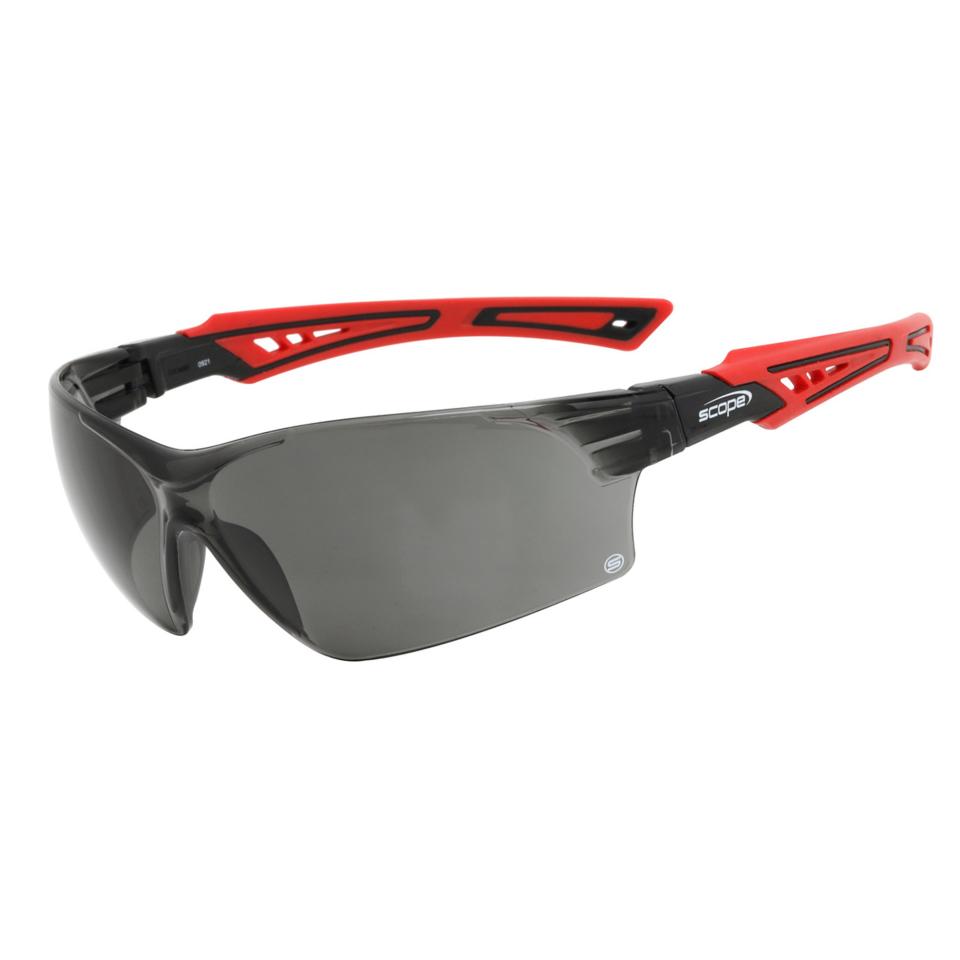 Scope Bionix Safety Spectacle Smoke Lens Red/Black Frame