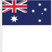 Australian Handwaver Paper Flag 300x150mm With Plastic Stick Pack 50