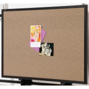 Quartet Colour Cork Board 600 x 900mm Black Wood Frame