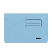 Winc Manilla Document Wallet 30mm Gusset Foolscap Blue