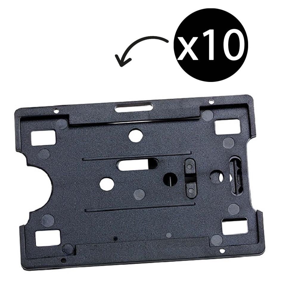 Rexel Card Holder Adjustable Pocket Clip Black Pack 10 Image