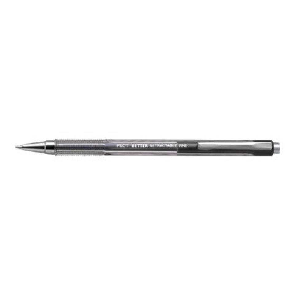 Pilot BP-145 Better Retractable Ballpoint Pen Fine 0.7mm Black Each