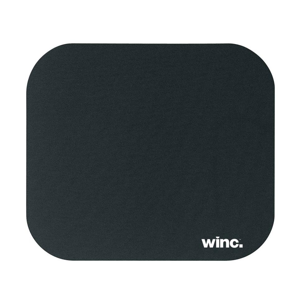 Winc Mouse Pad with Rubber Backing 180 x 220mm Black