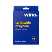 Winc Twistable Crayons Assorted Colours Pack 12