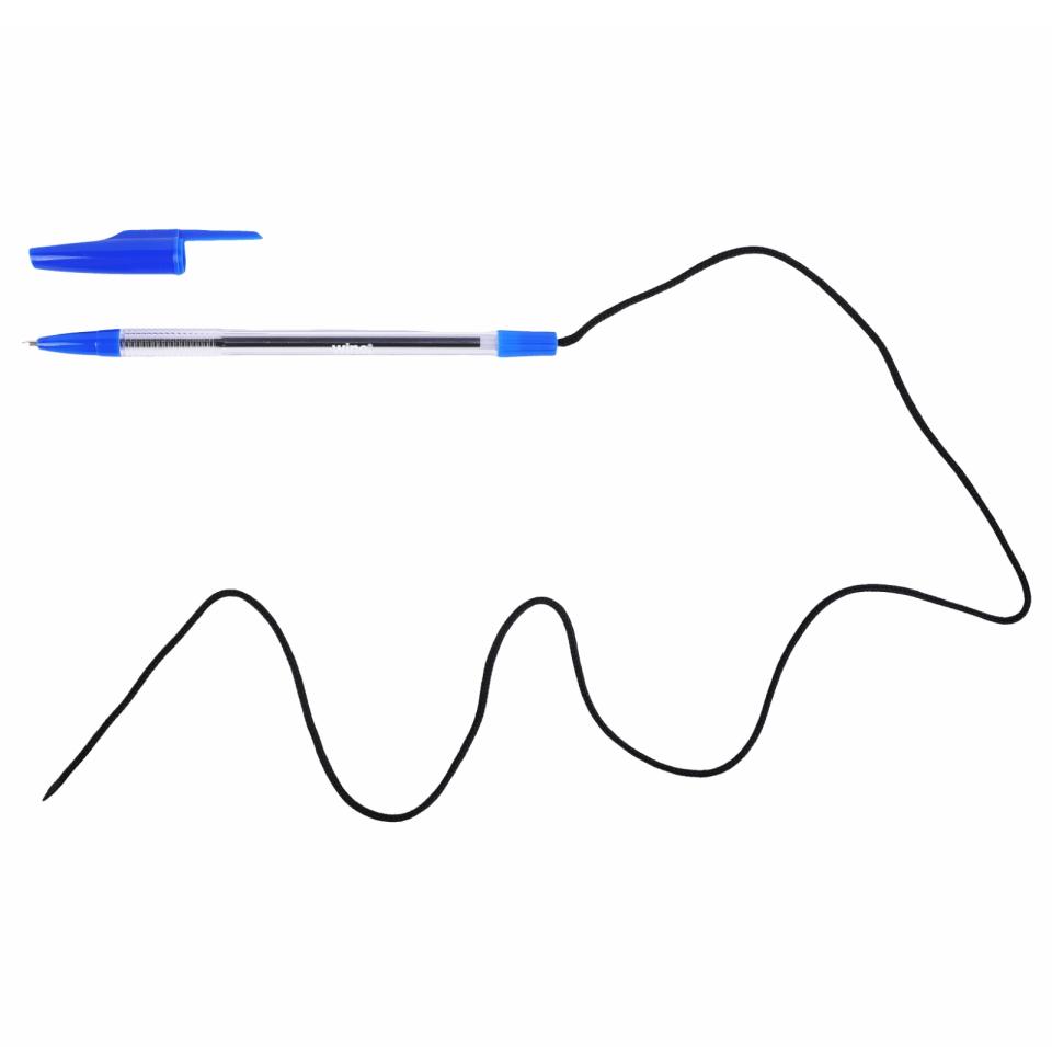 Winc Corded Ballpoint Pen Medium 1.0mm Blue Pack Of 12 Image