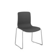Dal Acti Visitor Chair with Chrome Frame Sled Base Light Grey