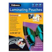 Fellowes Laminating Pouches A3 80 Micron Matte Pack 100