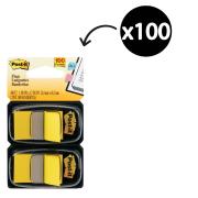 Post-It Flags 25.4 x 43.2mm Yellow Pack 100 2 x 50