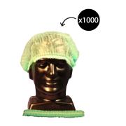 Disposable Crimped Hairnet Green Carton 1000