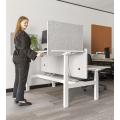 Thumbnail image of Buro Altri Height Adjustable B2B Desk 1500(W)x1600(D)x630-1280(H)mm Sq Leg White Fixed Cable Tray