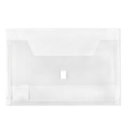 Winc Document Wallet Polypropylene Hook Loop Foolscap Translucent Clear