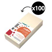 Teter Mek 203x102mm 300gsm White Flash Card Pack 100