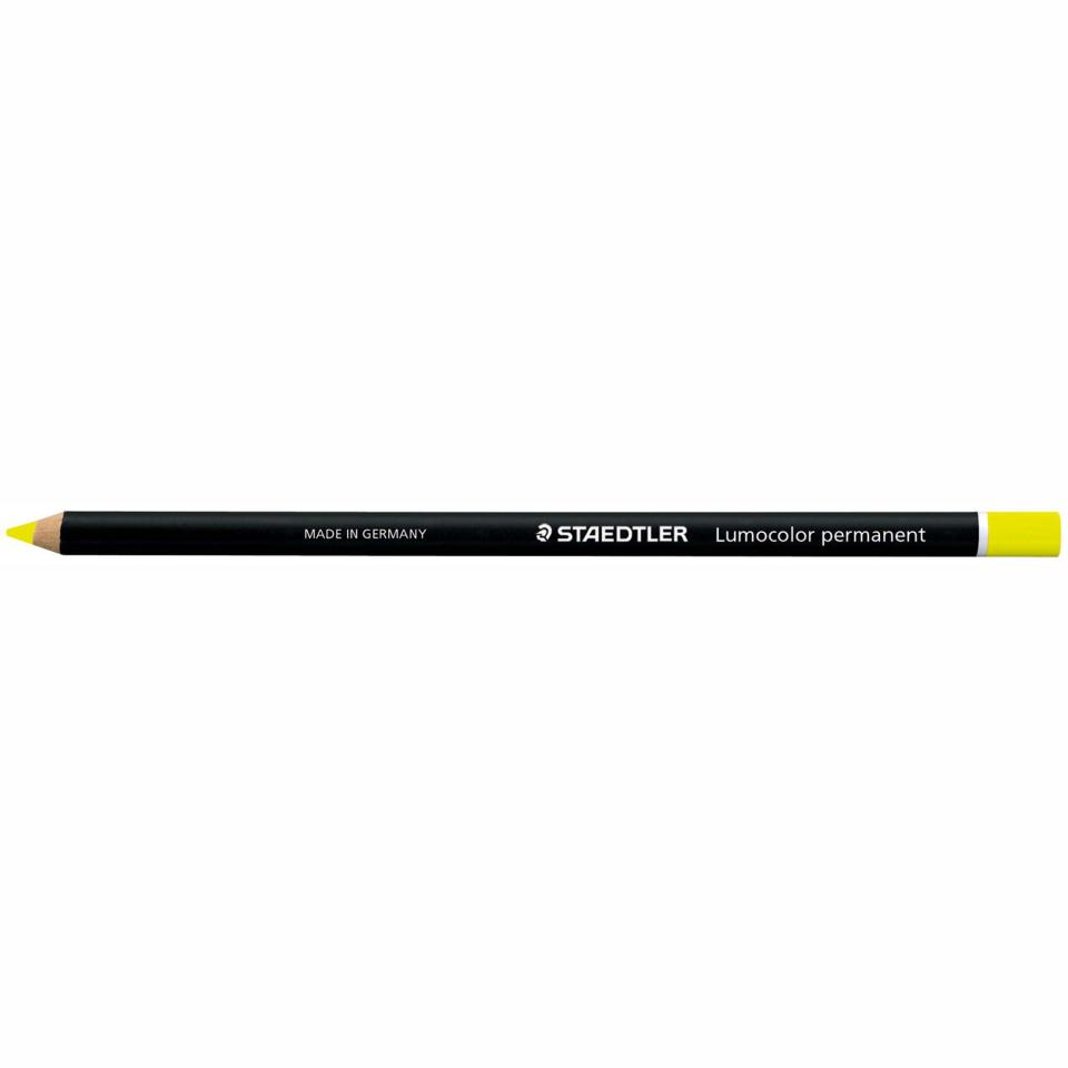 Staedtler Lumocolor Glasochrom Pencil Permanent Yellow Box 12
