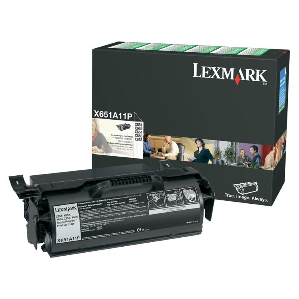 Lexmark X651A11P Black Toner Cartridge