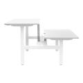 Thumbnail image of Buro Altri Height Adjustable B2B Desk 1800(W)x1600(D)x630-1280(H)mm Sq Leg White Fixed Cable Tray